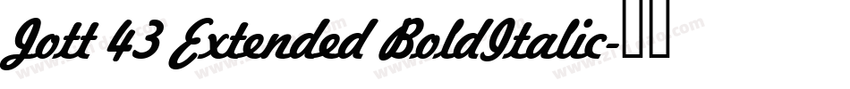 Jott 43 Extended BoldItalic字体转换